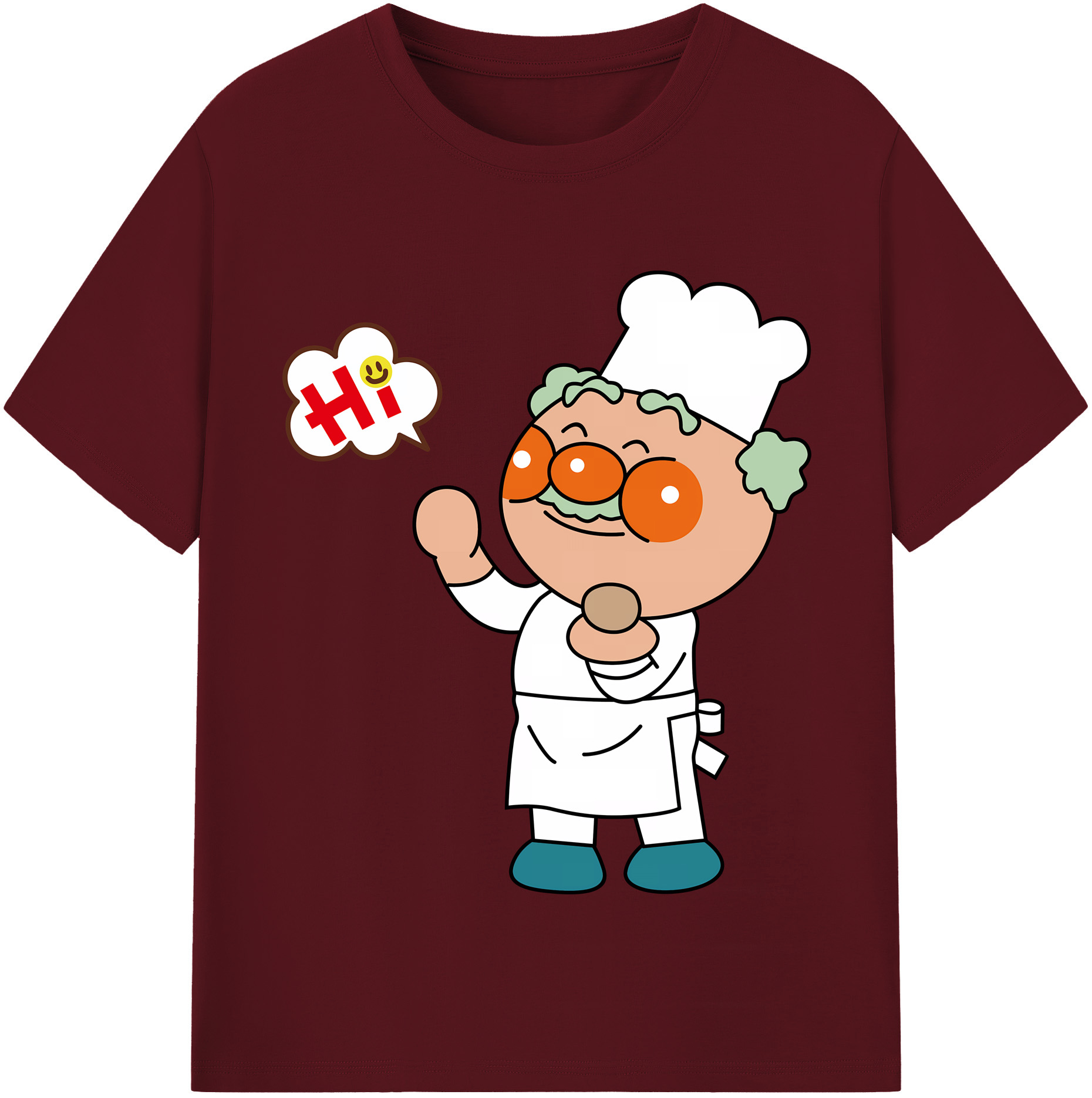 （画像用） アンパンマン Anpanman 綿100％半袖Tシャツ（フロントプリント）